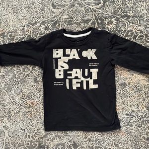 Black little boys long sleeve t-shirt size 5T
